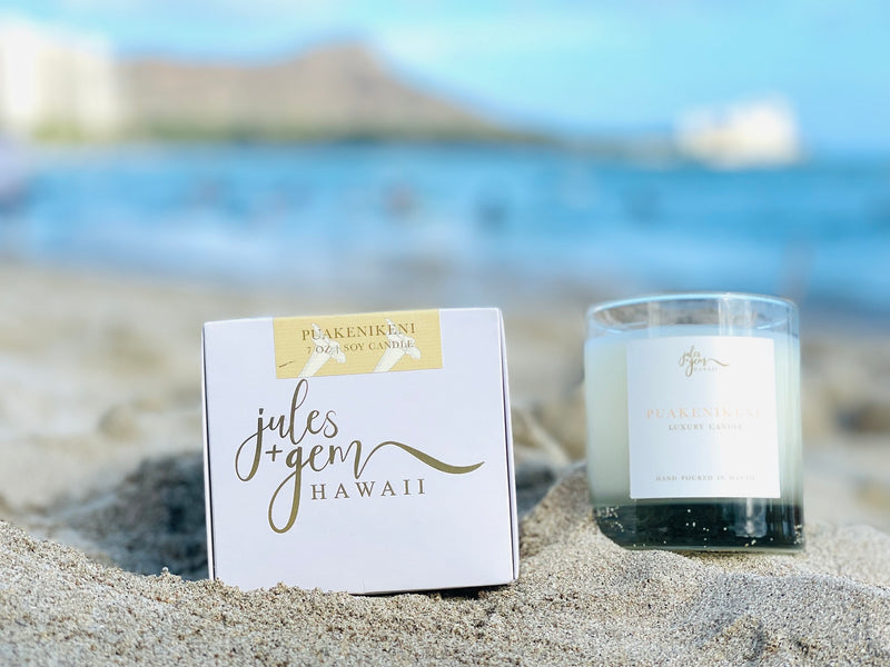 Jules & Gem Hawaii／キャンドル 7 oz（香り：Puakenikeni）　